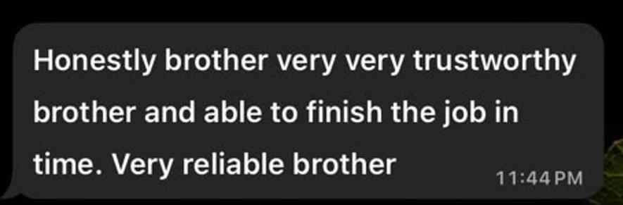Review from Client